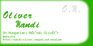 oliver mandi business card